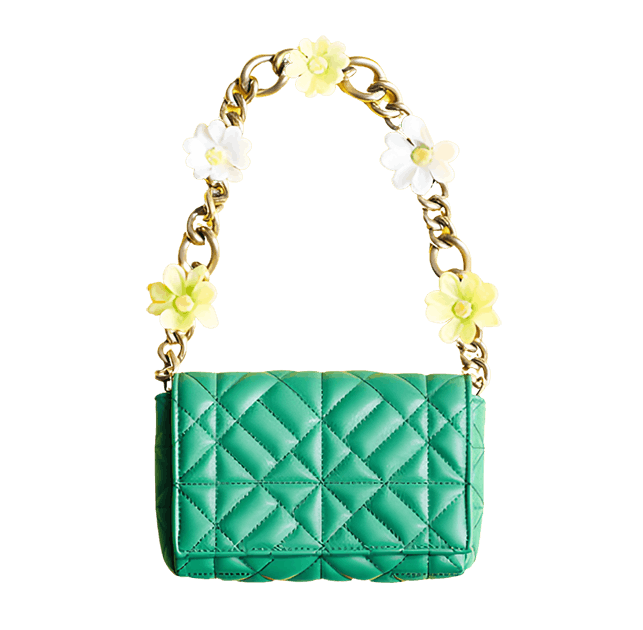 Green Quilted Handbag image